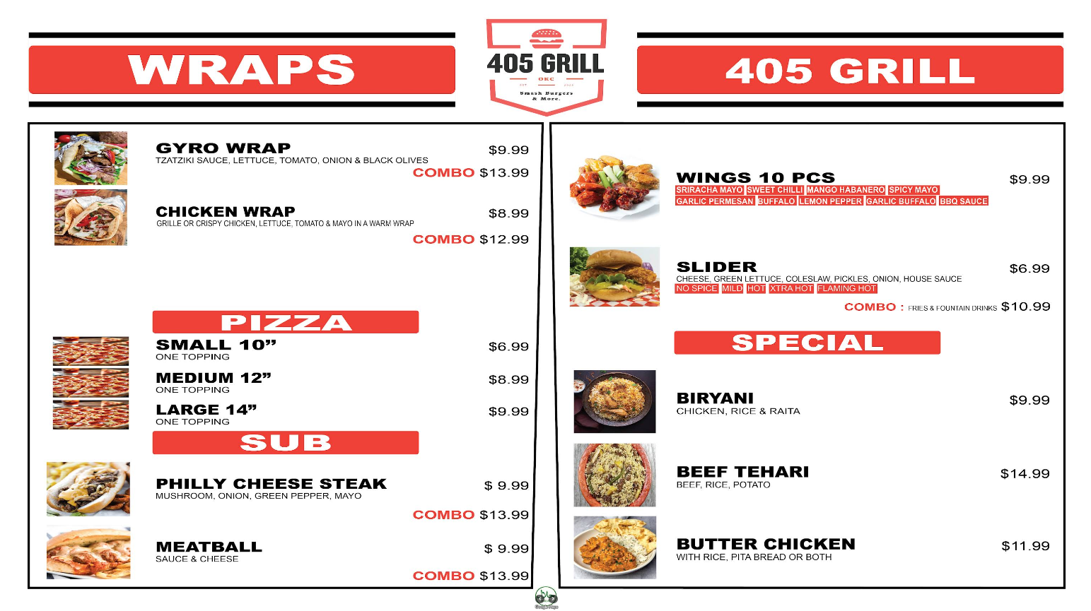 405 Grill Full Menu Page 2